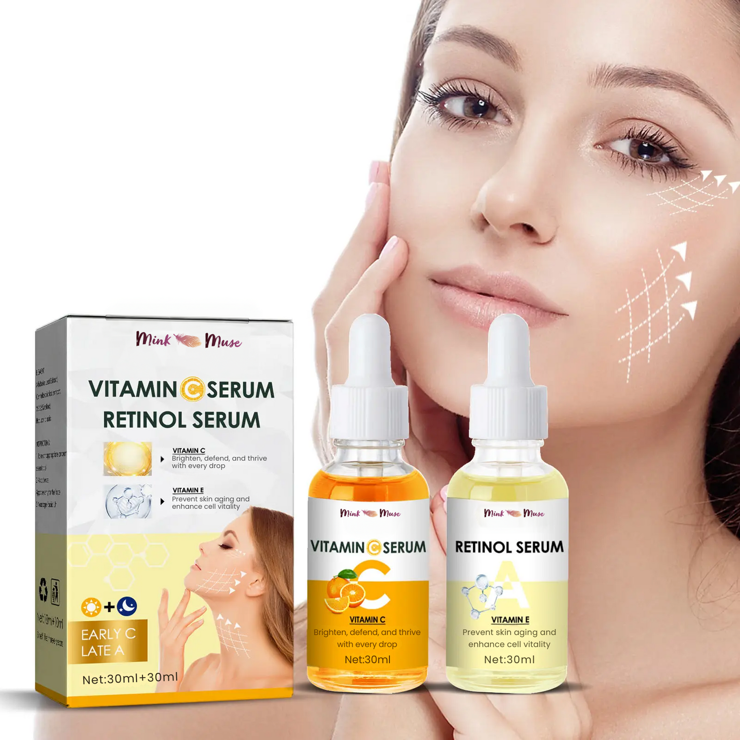 Vitamin C + Retinol Serum - Mink Muse